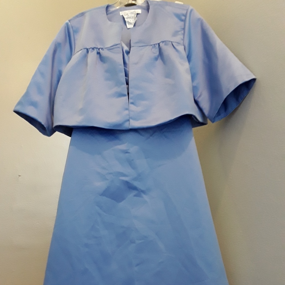 SIZE 8  2PCS BLUE DRESS DY  ALFRED SUNG(PM52).